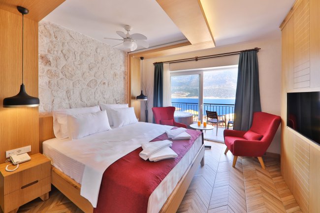 Kaş Butik Otel Odaları | Atalante Hotel – Deniz Manzaralı Konaklama